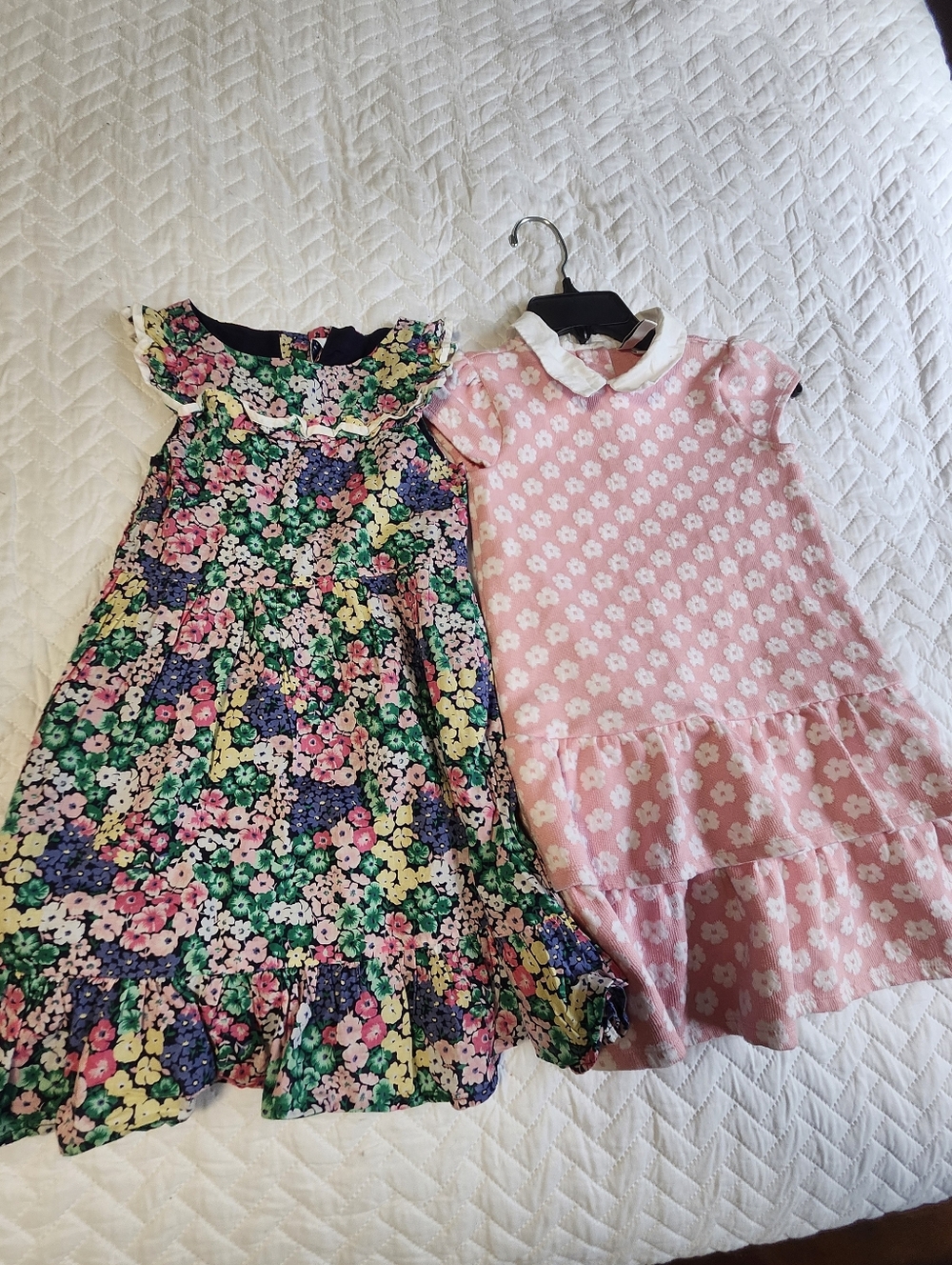 JANE & JACK Pink Floral Collar Casual Dress for Girls  SIZE 6
